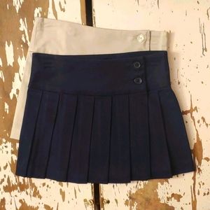 Polo Ralph Lauren Navy Pleated School Days Skirt